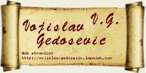 Vojislav Gedošević vizit kartica